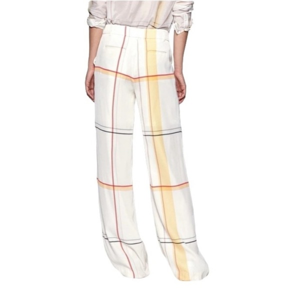 Equipment Femme Arwen Multi-Color Stripe Silk Wide Leg Trousers Size 2 NWT - Picture 3 of 14
